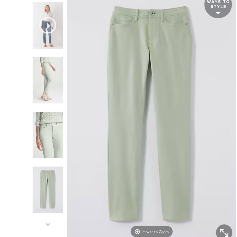 Authentic Fit Slim-Leg Jeans  light sage mist 12